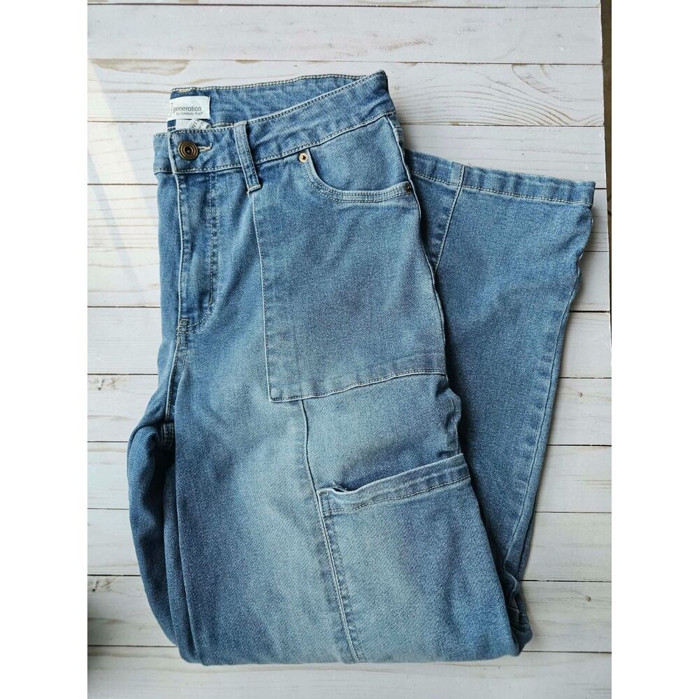 REgeneration Celebrity Pink Wide Leg Cargo Jeans Size 11/30